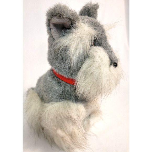 Miniature Schnauzer Sparkie ASPCA Special Effects 1994 Polar Puff Red Collar - Picture 4 of 15